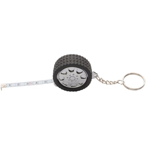 Sleutelhanger Rolmaat Autoband Zwart
