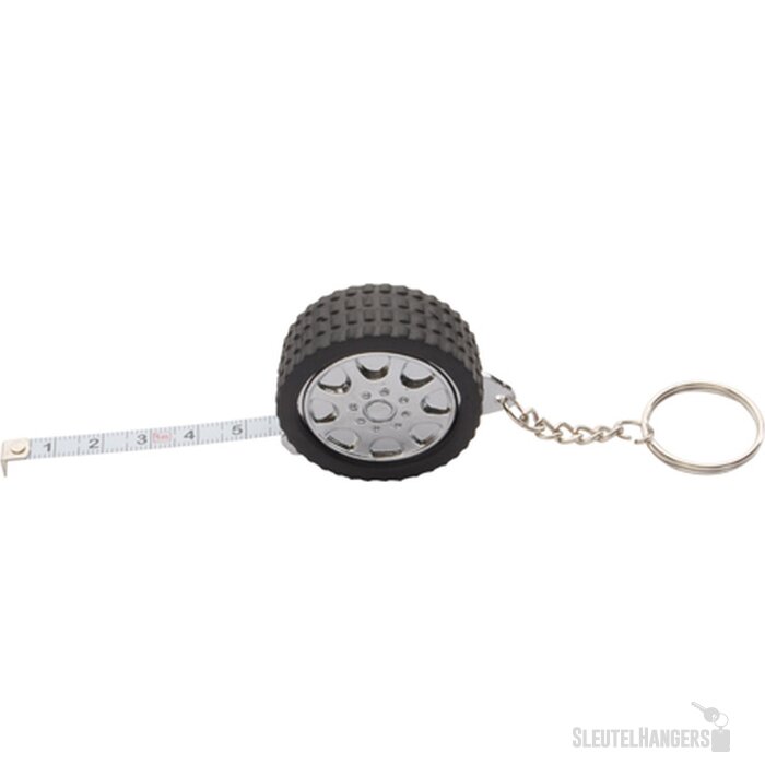 Sleutelhanger Rolmaat Autoband Zwart