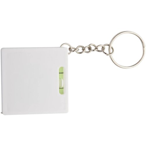 Sleutelhanger Met Rolmaat En Waterpas Wit