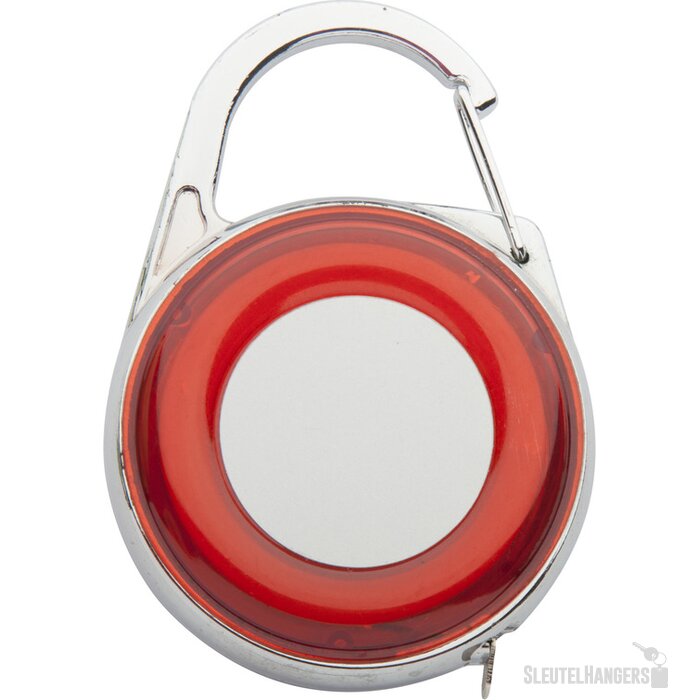 Sleutelhanger Rolmaat Met Karabijnhaak Rood