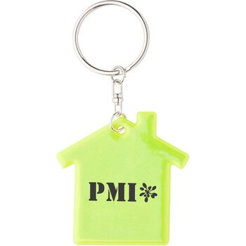 Huisvormige Reflecterende Sleutelhanger Geel