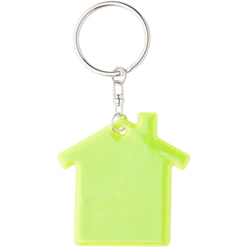 Huisvormige Reflecterende Sleutelhanger Geel