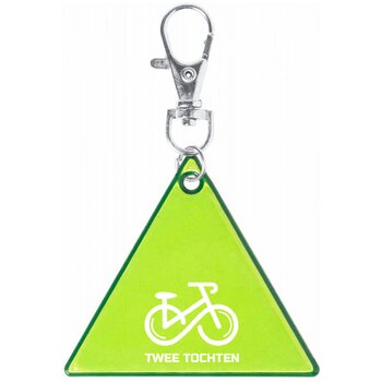 Driehoekige Reflecterende Sleutelhanger Geel