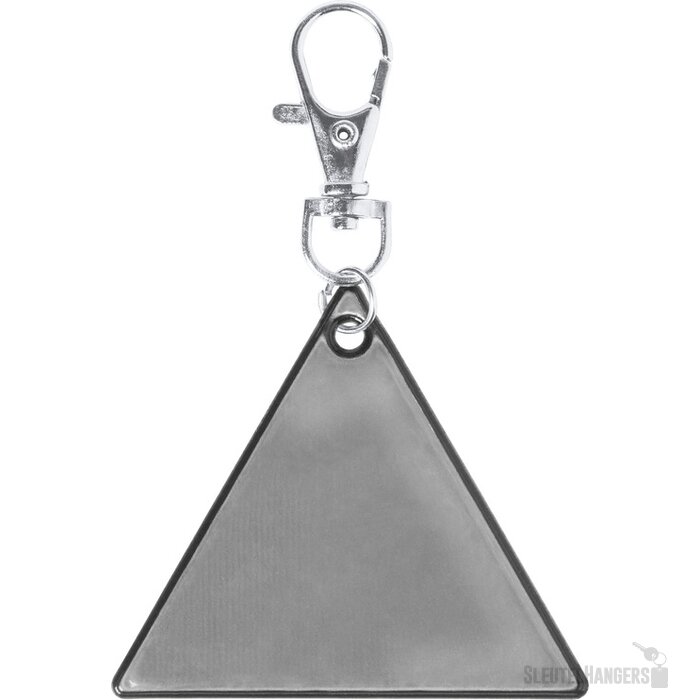 Driehoekige Reflecterende Sleutelhanger Zilver