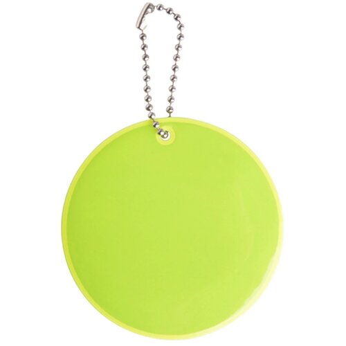 Ronde Reflecterende Sleutelhanger Geel