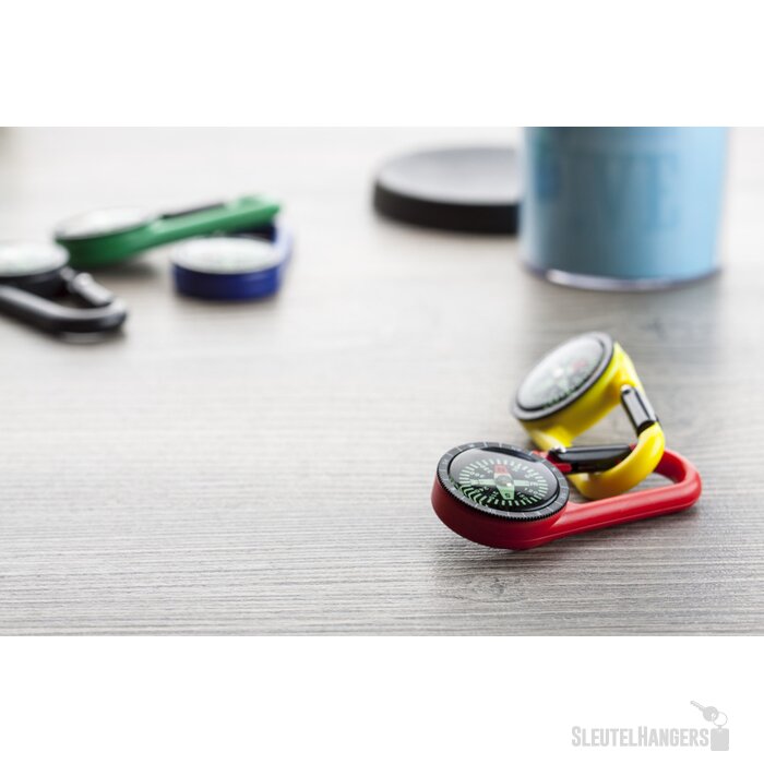 Kompas Met Karabijnhaak Rood