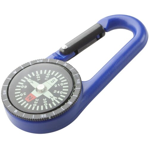 Kompas Met Karabijnhaak Blauw