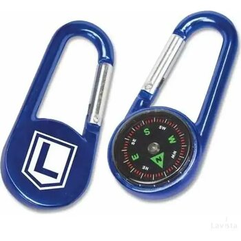 Kompas Met Karabijnhaak Blauw