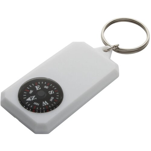 Kleine Sleutelhanger Met Kompas Wit