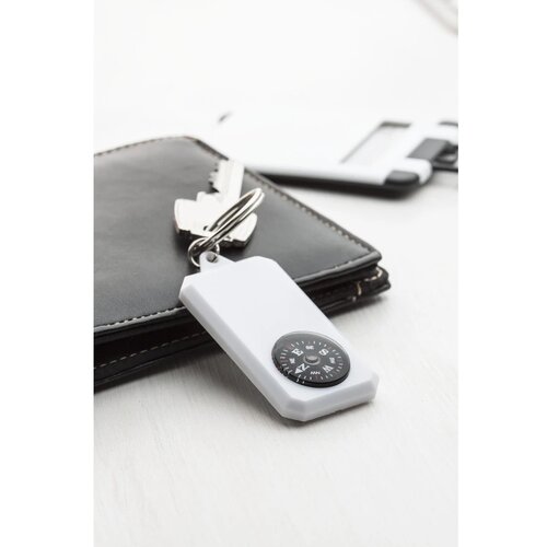 Kleine Sleutelhanger Met Kompas Wit