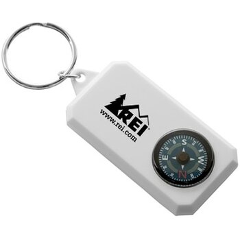 Kleine Sleutelhanger Met Kompas Wit