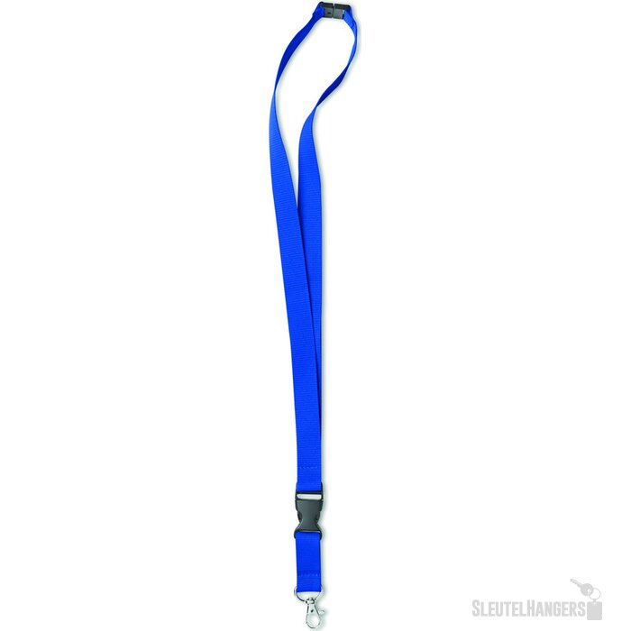 Lanyard, metalen haak. 20 mm Lany royal blauw