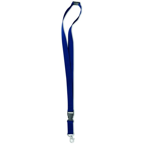 Lanyard, metalen haak. 20 mm Lany blauw