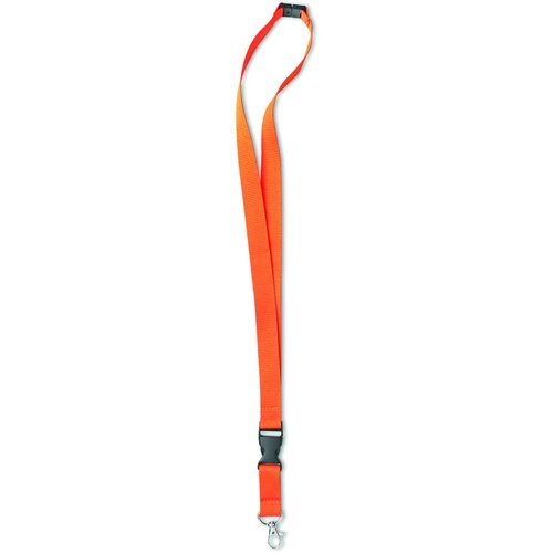 Lanyard, metalen haak. 20 mm Lany oranje