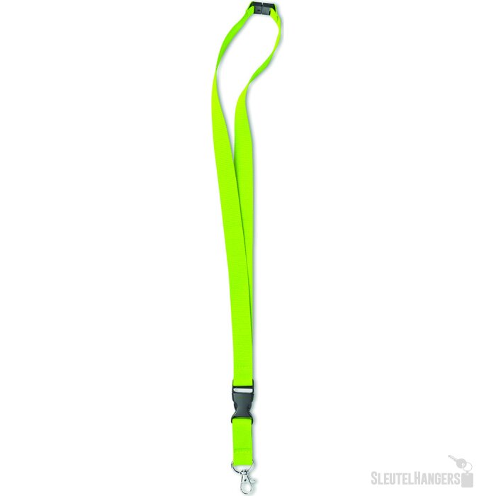 Lanyard, metalen haak. 20 mm Lany limoen