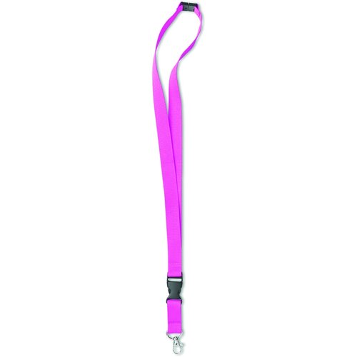 Lanyard, metalen haak. 20 mm Lany fuchsia