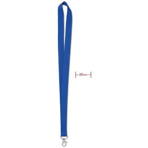 Lanyard 20 mm Simple lany Kobaltblauw