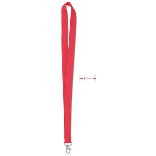 Lanyard 20 mm Simple lany Rood