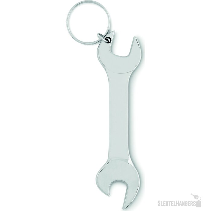 Sleutelhanger, flesopener Wrenchy zilver