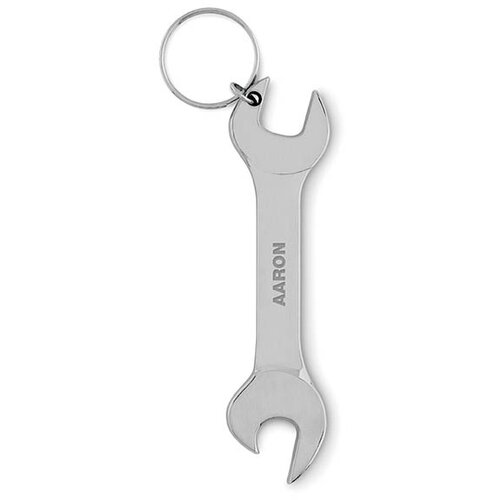 Ringsleutel flesopener met sleutelhanger Zilver