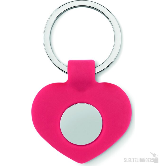 Siliconen sleutelhanger hart Cuore rood