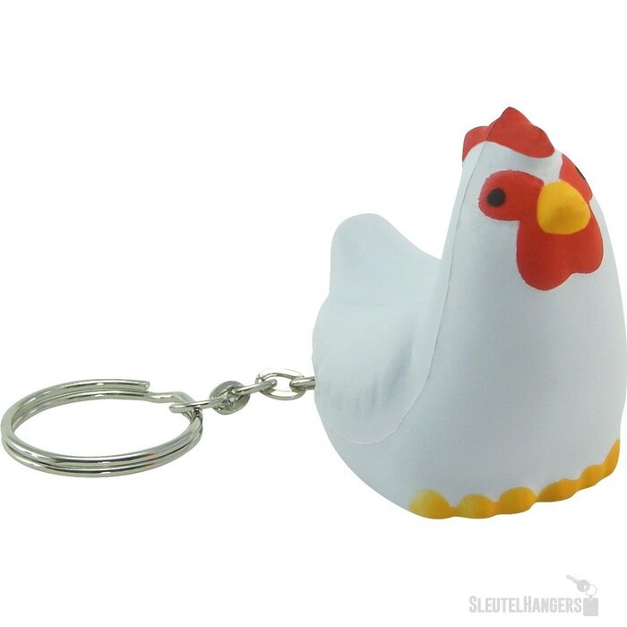 Kip anti stress sleutelhanger