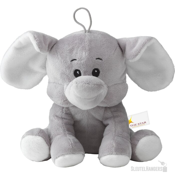 Olly Pluche Olifant Knuffel Grijs