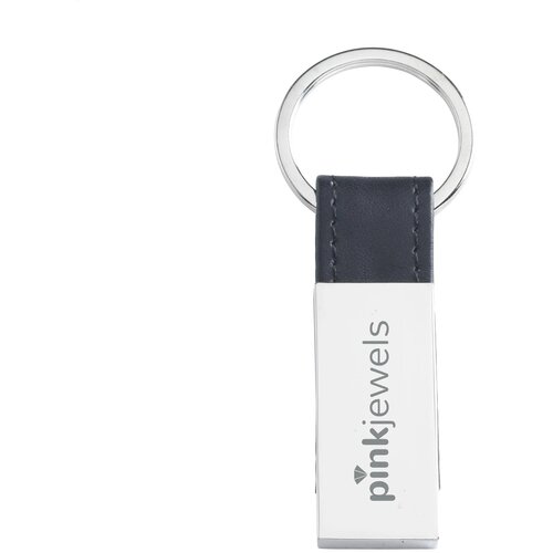 Metalen Sleutelhanger Met Pu Detail