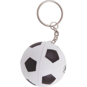 Anti-stress Voetbal met sleutelhanger wit/zwart Zwart Anti-stress Voetbal met sleutelhanger wit/zwart Zwart