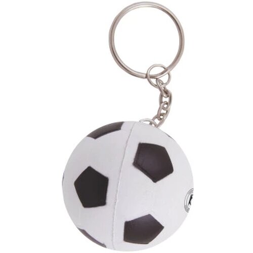 Anti-stress Voetbal met sleutelhanger wit/zwart Zwart