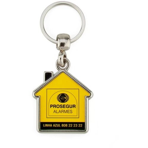 Sleutelhanger huisje metaal