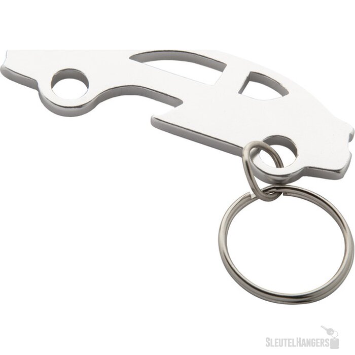 Auto Sleutelhanger Met Opener Zilver