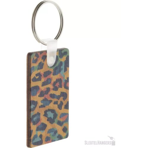 Houten Sleutelhanger Volledig Bedrukt Naturel