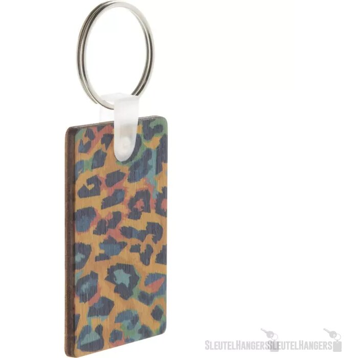 Houten Sleutelhanger Volledig Bedrukt Naturel