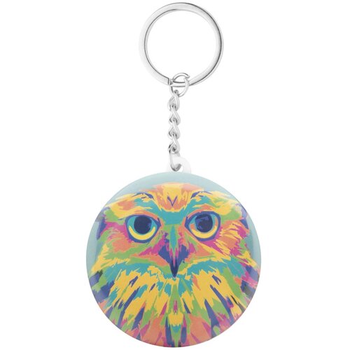 Keybadge Mini Button Sleutelhanger Met Pin Naturel