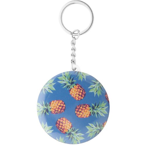 Keybadge Mini Button Sleutelhanger Met Pin Naturel