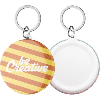 Keybadge Maxi Button Sleutelhanger Met Pin Wit Keybadge Maxi Button Sleutelhanger Met Pin Wit