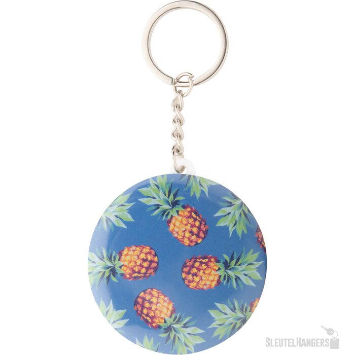 Keybadge Bottle Button Sleutelhanger Met Pin Wit