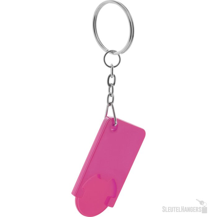 Beka Sleutelhanger Met Winkelmuntje Sleutelhanger Roze