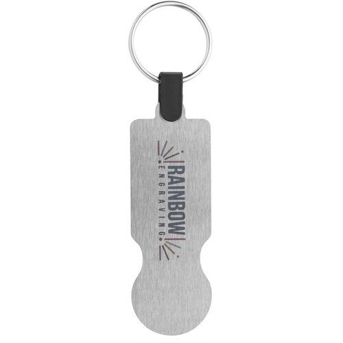 Rvs Sleutelhanger Met Winkelmunt Zilver