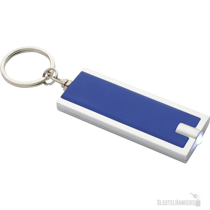 Goedkope sleutelhanger met lampje Blauw