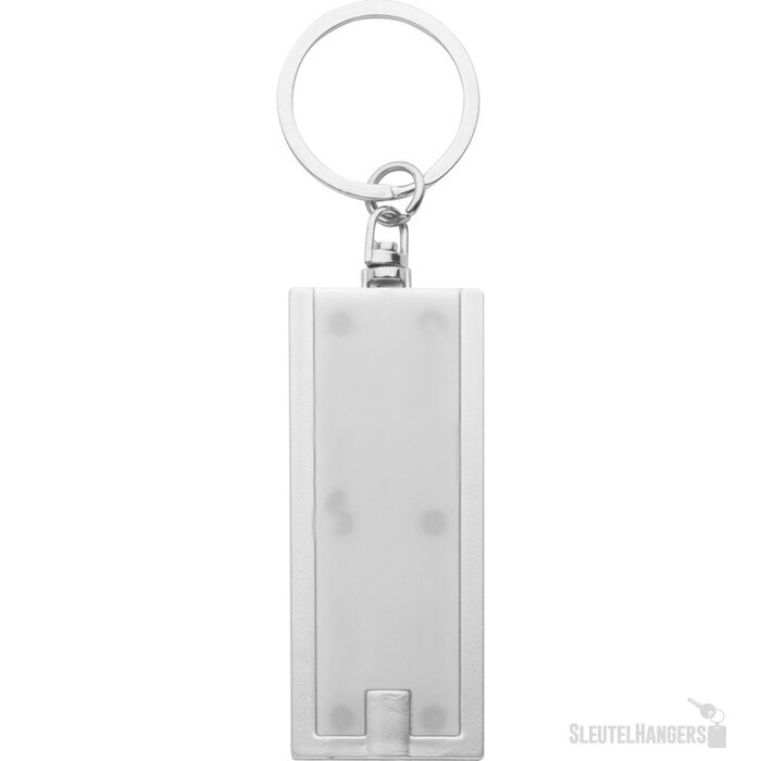 Goedkope sleutelhanger met lampje Wit