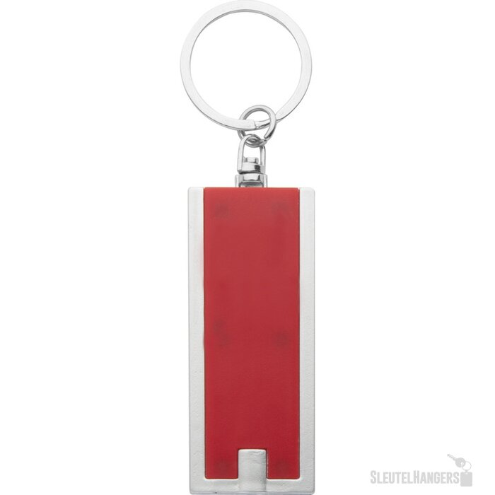 Goedkope sleutelhanger met lampje Rood