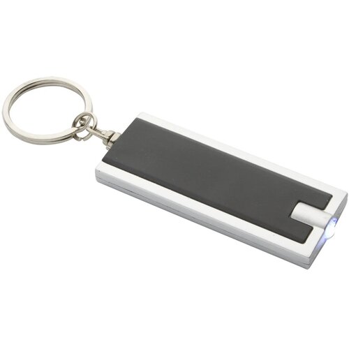 Goedkope sleutelhanger met lampje Zwart