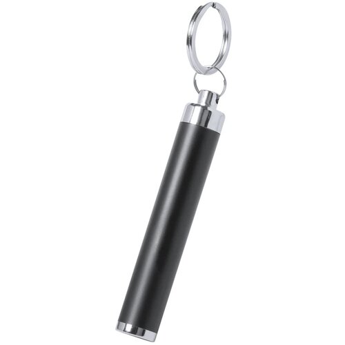 Sleutelhanger lampje met oplichtende gravure Zwart
