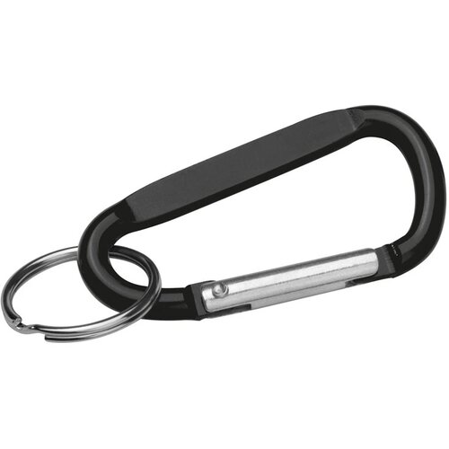 Sleutelhanger met karabijnhaak zwart