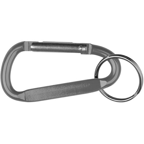 Sleutelhanger met karabijnhaak grijs silvergrey zilvergrijs