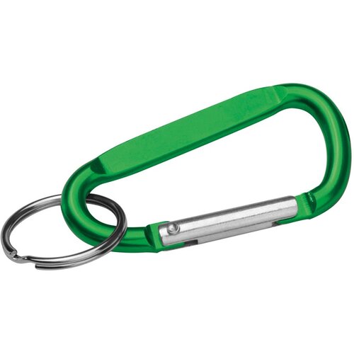 Sleutelhanger met karabijnhaak groen