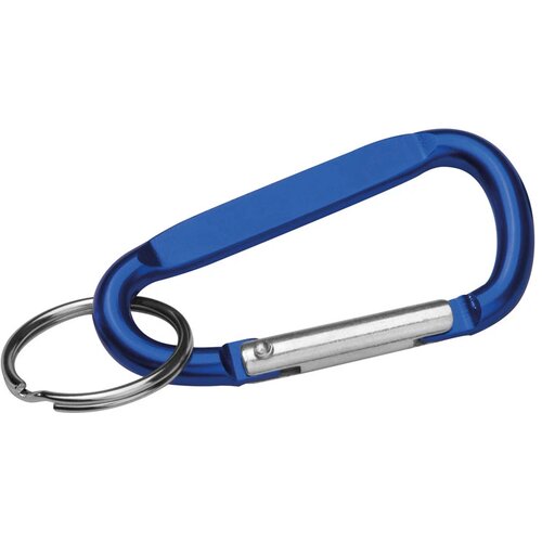 Sleutelhanger met karabijnhaak blauw