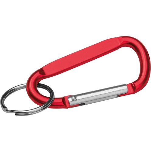 Sleutelhanger met karabijnhaak rood
